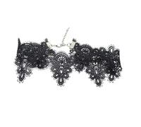 Poystng Gargantilla corta de encaje con banda para cuello, collar elegante, ropa para cuello informal, cómoda y resistente, para mujeres con estilo, de encaje llamativo