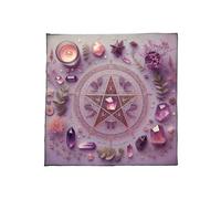 Poystng Mantel de Terciopelo Esteras de Adivinación Portátiles con Ilustraciones Místicas para Meditaciones Espirituales y Decoración del Hogar Mantel de Tarots Portátiles