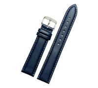 Poyuad Correa de cuero azul de 20 cm de largo, de 14 a 23 mm de ancho, universal para hombre; un accesorio vibrante y elegante.,23 mm