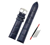 Poyuad Correa de cuero azul de 20 cm de largo, de 14 a 23 mm de ancho, universal para hombre; un accesorio vibrante y elegante.,23 mm