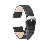 Poyuad Correa de cuero de 14 mm a 22 mm, correa universal lisa para hombre y mujer, accesorios de repuesto ajustables.,16 mm