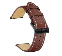 Poyuad Correa de cuero de 20 cm de largo, de 14 a 22 mm de ancho, unisex, de piel de vacuno suave para smartwatch, diseño versátil y clásico.,14 mm