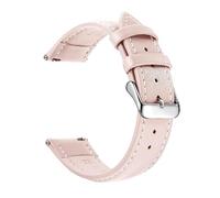 Poyuad Correa de cuero de 20 cm de largo, diseño de liberación rápida, 18-22 mm de ancho, unisex, duradera, adecuada para uso diario.,Plata rosa,20 mm