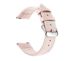 Poyuad Correa de cuero de 20 cm de largo, diseño de liberación rápida, 18-22 mm de ancho, unisex, duradera, adecuada para uso diario.,Plata rosa,20 mm