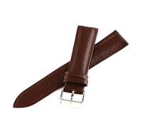 Poyuad Correa de cuero para hombre, 12 mm, 14 mm, 16 mm, 18 mm, 20 mm, 22 mm, 24 mm, 20 cm de largo, color negro y marrón, accesorios universales reemplazables.,Marrón,22 mm