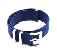 Poyuad Correa de nailon elástica de 18 mm, 20 mm, 22 mm y 27 cm de longitud: correa de reloj duradera para hombres, pulsera cómoda y ajustable,Marina de guerra,18mm