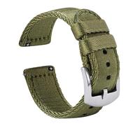 Poyuad Correa de nailon tejido liso de 18mm, 20mm, 22mm y 20cm de longitud, pulsera de repuesto para cinturón de seguridad de liberación rápida, Compatible con,20mm