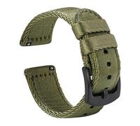 Poyuad Correa de nailon tejido liso de 18mm, 20mm, 22mm y 20cm de longitud, pulsera de repuesto para cinturón de seguridad de liberación rápida, Compatible con,20mm