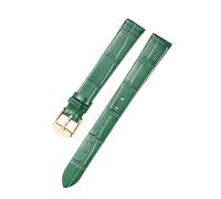 Poyuad Correa de reloj de cuero para hombre de 14 mm, 20 mm y 22 mm con textura de bambú y cierre de mariposa.,14 mm