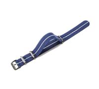 Poyuad Correa de reloj de nailon de 18/20/22 mm x 28,5 cm, correa de reloj deportiva para uso diario e informal.,Azul Blanco-Negro,18mm