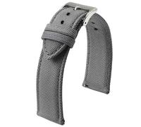 Poyuad Correa de reloj de nailon/lona impermeable de 20 mm, 22 mm y 20 cm de longitud - Pulsera deportiva de liberación rápida, diseño de doble cara,Gris,20mm