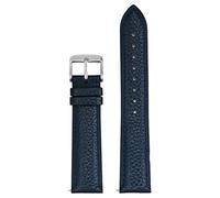 Poyuad Correa de reloj de piel de 20 cm de largo y entre 12 y 24 mm de ancho, con mecanismo de liberación rápida, apta para relojes de vestir de hombre y mujer.,Azul,14 mm