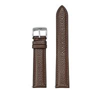 Poyuad Correa de reloj de piel de 20 cm de largo y entre 12 y 24 mm de ancho, con mecanismo de liberación rápida, apta para relojes de vestir de hombre y mujer.,Marrón,17 mm