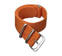 Poyuad Correa deportiva de nailon negro de 16 mm, 18 mm, 20 mm, 22 mm y 26 cm de longitud, banda de tela tejida duradera para unisex,Naranja,18mm