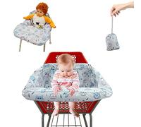 Pozico Funda de asiento para carrito de la compra para bebé, universal, suave, acolchada, lavable y plegable, apta para carrito de compras y sillas altas de restaurante, búho gris