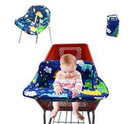 Pozico Funda para carrito de compras 2 en 1 para bebé, funda para silla alta, funda para carrito de comestibles, lavable a máquina con bolsa de tela portátil, funda de asiento para carrito de bebé
