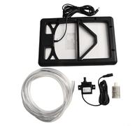 Pozo profundo sumergible de agua solar de 12 V con panel de 6 W, circulación de oxígeno silencioso para estanque de peces, flujo de 240 l/h, elevación de 1,8 a 2,5 m, color negro