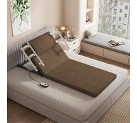 PP-Vic Almohada De Respaldo Elevable Eléctrica, Respaldo Elevable Eléctrico Ajustable Con Almohada Y Reposabrazos, Que Ayuda A Las Personas Mayores A Levantarse Fácilmente, Con Barandilla,Marrón