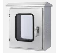 PP-Vic Caja De Conexiones Eléctrica De Acero Inoxidable 304 Para Exteriores Con Puerta Doble, Caja De Conexiones IP67 Con Cerradura De Seguridad Caja De Conexiones Para Montaje En Pared,40x20x50cm