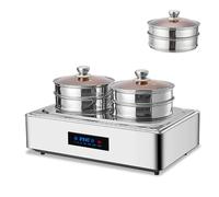 PP-Vic Calentador De Alimentos Eléctrico De Encimera De 600 W, Olla De Sopa Con Aislamiento Comercial, Vaporera Con Aislamiento Comercial, Temperatura Ajustable De 35-90 ℃,Steamer