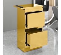 PP-Vic Carrito De Almacenamiento De Acero Inoxidable Para Salón De Belleza,Mueble De Metal Para Peluquería Con 2 Cajones Y 3 Portaherramientas,Organizador Para Almacenamiento De Cosméticos,Metálico