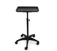 PP-Vic Carro Con Bandeja Para Salón De Tatuajes, Bandeja Rodante De Aluminio Para Salón, Carro Utilitario De Altura Ajustable, Bandeja Con Ruedas Para Spa, Peluquería, Clínica Dental,Negro