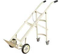 PP-Vic Carro Plegable Para Tanque De Oxígeno: Soporte Con Ruedas Universales Resistentes, Carro Industrial Con Asa Y 2 Ruedas Para Cilindros De Oxígeno De 40 L.,blanca