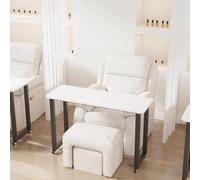 PP-Vic Descripción De La Uña De La Mesa De Manicura Móvil, Mesa De Manicura Estrecha Para Manicuristas, Mesa De Manicura Con Ruedas, Mesa De Manicura Portátil,Black 95cm