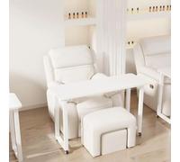 PP-Vic Descripción De La Uña De La Mesa De Manicura Móvil, Mesa De Manicura Estrecha Para Manicuristas, Mesa De Manicura Con Ruedas, Mesa De Manicura Portátil,White 85cm