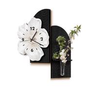 PP-Vic Elegante Reloj De Pared Con Efecto Visual 3D, Reloj De Pared Multifuncional Con Forma De Mariposa, Moderno Reloj Colgante De Esquina De Doble Cara, Con Iluminación LED Moderna,01s