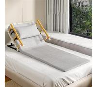 PP-Vic Elevador De Cama Eléctrico Con Control Remoto, Ayuda Para Elevar La Cama De Ancianos Ajustable De 2 A 80°, Capacidad De Peso De 330 Lb Y Barandilla De Seguridad,L 90cm gray