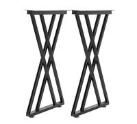 PP-Vic Juego De 2 Patas De Mesa Resistentes Y Resistentes, Patas De Metal Trapezoidales De Estilo Industrial Con Pies Niveladores Ajustables,Repuesto Para Mesas De Café,40 * 62.5cm
