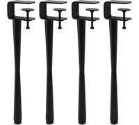 PP-Vic Juego De 4 Abrazaderas De Metal, Patas De Mesa, Patas De Soporte Para Muebles Estilo Varilla Para Consolas De Bricolaje, Con Pies Niveladores Ajustables, Diseño Sin Perforación,Black 71cm