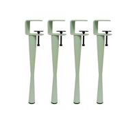 PP-Vic Juego De 4 Abrazaderas De Metal, Patas De Mesa, Patas De Soporte Para Muebles Estilo Varilla Para Consolas De Bricolaje, Con Pies Niveladores Ajustables, Diseño Sin Perforación,Green 45cm