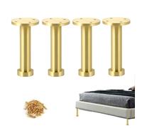 PP-Vic Juego De 4 Patas Ajustables Para Muebles, Patas De Mesa De Acero Inoxidable Con Almohadillas Antideslizantes, Elevadores De Muebles De Metal, Patas De Gabinete,12cm