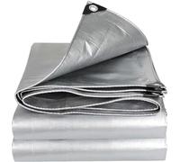 PP-Vic Lona Duradera De Plata, Plata De 12 Millas De Lona Grande Con Guías Y Bordes Reforzados, Patio Resistente A La Lágrima, Piscina, Bote, Techo, Campamento,6x7m