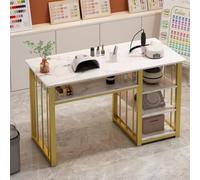 PP-Vic Mesa De Manicura Moderna, Mesa De Manicura Profesional Para Mujer, Mesa De Manicura Con Cajones, Estación De Trabajo Para Suministros De Manicura De Salón De Belleza,Without cabinet