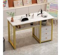 PP-Vic Mesa De Manicura Moderna, Mesa De Manicura Profesional Para Mujer, Mesa De Manicura Con Cajones, Estación De Trabajo Para Suministros De Manicura De Salón De Belleza,With cabinet