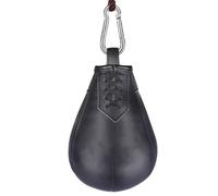 PP-Vic Pelota De Velocidad De Boxeo Sólida con Cuerda De Suspensión,Pelota De Suspensión En Forma De Pera,Mejora Tu Velocidad Y Tiempo De Reacción - Entrenamiento,Práctica Y Entrenamiento,Negro