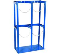 PP-Vic Portabombonas De Gas, Portabombonas De Oxígeno De Acero Tipo E, (Soporte Vertical Fijable), Portabombonas De Metal Personal Para Uso Doméstico/Hospitalario De 40 Litros,Bu double