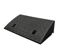 PP-Vic Rampa De Entrada Para Silla De Ruedas De Goma, Rampa Antideslizante Para Aceras, Rampa Con Umbral Elevado, Rampa De Transición Para Escalones De Entrada A Casa,Black 50×27×7cm