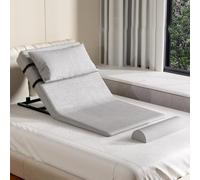 PP-Vic Respaldo De Cama Elevador Eléctrico Ajustable, Silla Con Respaldo Para Sentarse, Elevador Portátil Con Almohada, Adecuado Para Personas Mayores Para Levantar El Respaldo,S 90cm gray