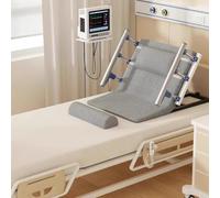 PP-Vic Respaldo Elevable Eléctrico Ajustable, Soporte Lumbar Del Paciente Ajustable De 0° A 80°, Con Reposabrazos Para Sentarse En La Cama, Silla Para Sentarse Con Control Remoto,S 75cm gray