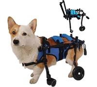 PP-Vic Silla De Ruedas para Mascotas De Aluminio, Silla De Ruedas para Perros De 4 Ruedas con Tirantes De Piernas De Perro Y Soporte De Cadera, Caminante De Asistencia para Perros,S