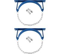 PP-Vic Soporte De Pared De Acero Para Cilindro De Gas (2 Unidades), Duradero, Con Fijación Por Tornillos Y Cadena, Para Escuelas, Hospitales Y Fábricas.,L35cm(13 3/4")