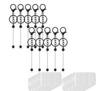 PpAaJK 20 barras con cuentas, barras DIY para cuentas, incluidas 10 barras con cuentas y 10 sobres (negro)