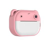 PpAaJK Cámara de impresión HD, Mini Cámara Doble para Dibujos Animados, Cámara con Impresión de un Botón con 2 Rollos de Papel de Impresión B