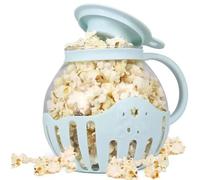 PpAaJK Cubo para máquina de palomitas de maíz de microondas tazón para microondas Mini máquina tapa de silicona segura para palomitas de maíz azul