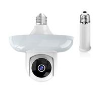 PpAaJK E27 5MP Light Camera WiFi CCTV Security IP Camera AI Humanoid Filter Push Color Night Vision Surveillance