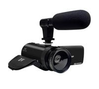 PpAaJK Grabador de vídeo DV, videocámara, grabación de audio, con micrófono, zoom digital, cámara para grabación Vlog (UE)